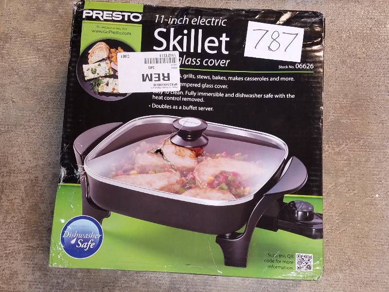 lot 787 image: Presto 11 Electric Skillet with Glass Lid
