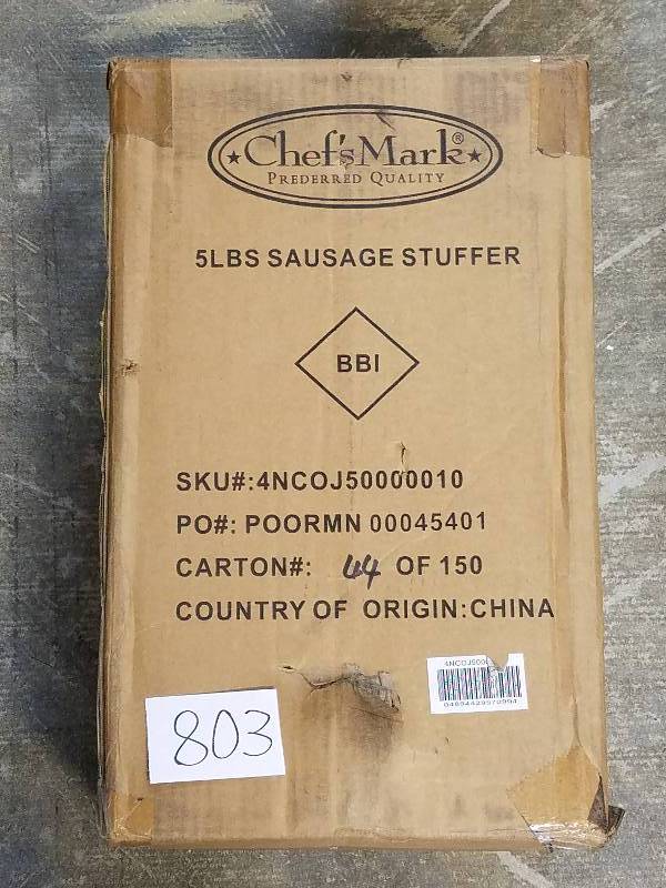 lot 803 image: Chefs Mark Vertical Sausage Stuffer