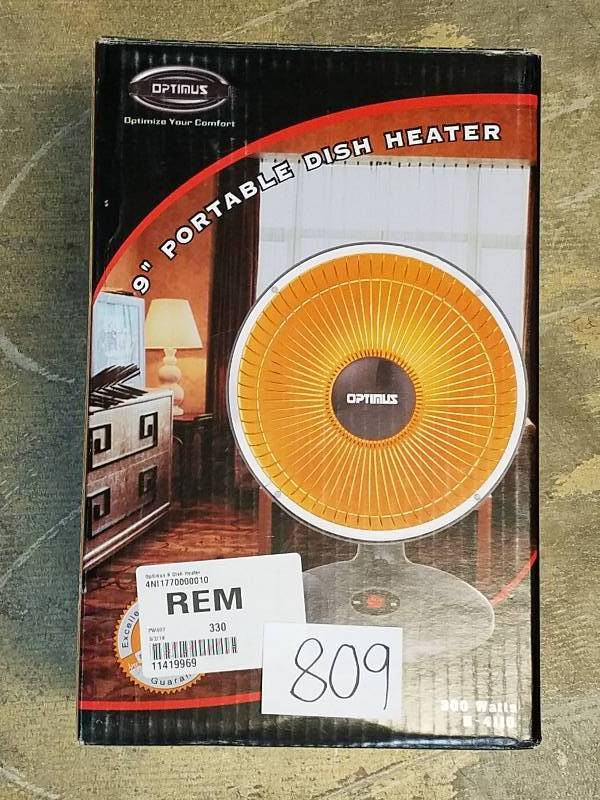 lot 809 image: Optimus 9 Dish Heater
