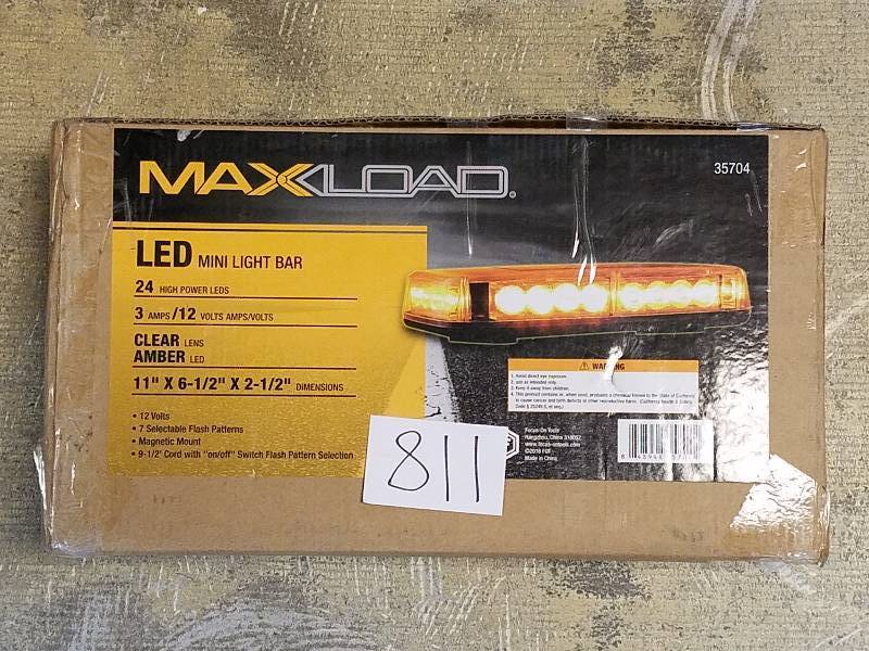 lot 811 image: Max Load 12-Volt Amber 24 LED Emergency Rooftop Mini Light Bar