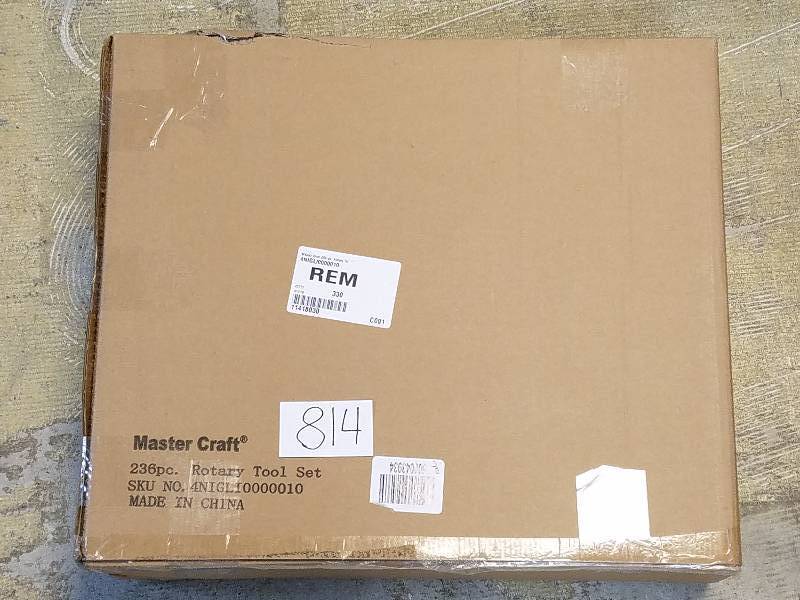 lot 814 image: Master Craft 236-Pc. Rotary Tool Set with 2 Rotary Tools