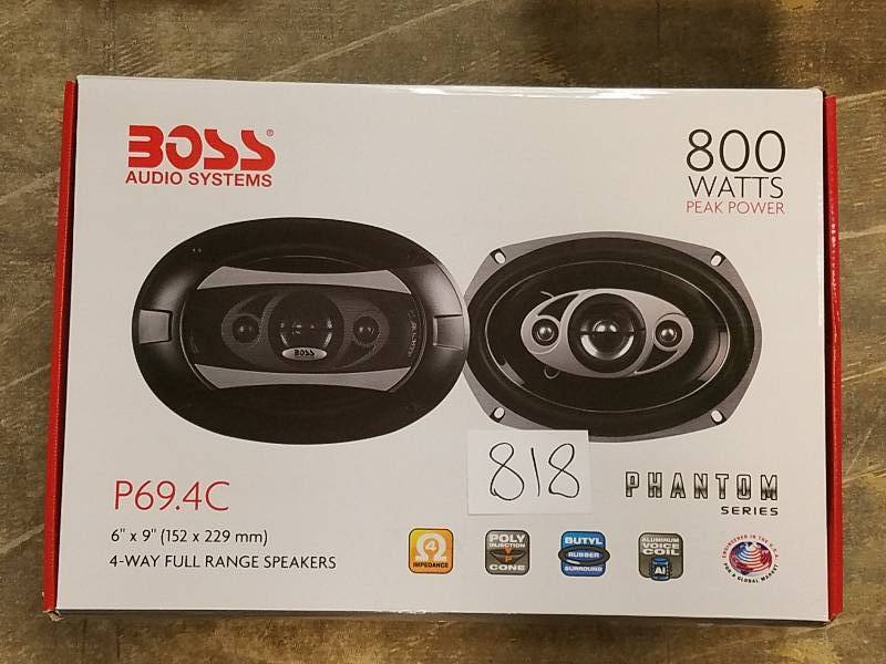lot 818 image: Boss Phantom 6x9 4 Way Speaker Pair