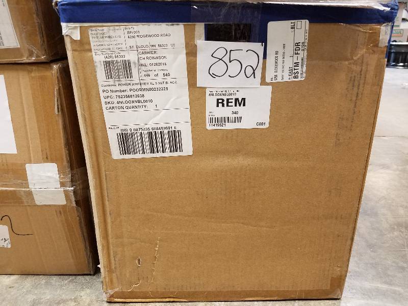 lot 852 image: Power AirFryer XL - 5.3-Qt. - Black