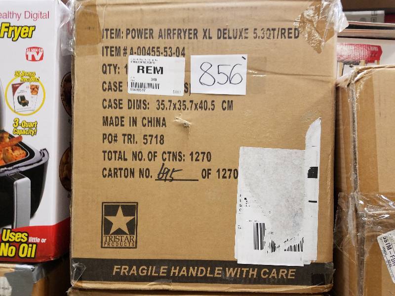 lot 856 image: Power AirFryer XL - 5.3-Qt. - Red