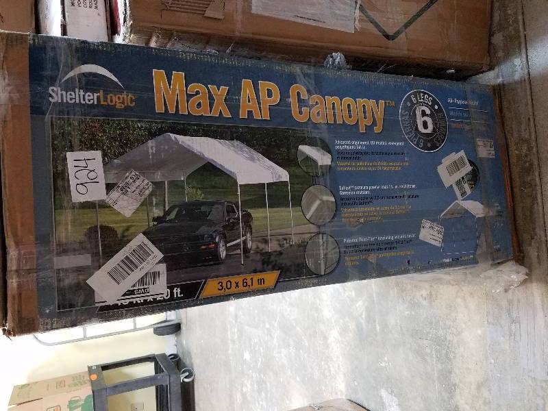 lot 924 image: ShelterLogic 10 x 20 6-Legged Canopy (Truck Not Included)