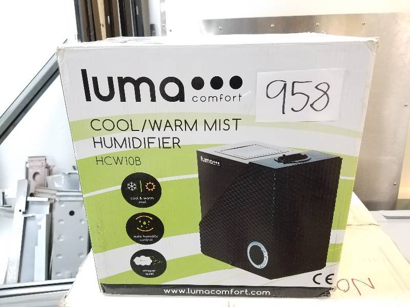 lot 958 image: Luma Comfort HCW10B Cool & Warm Mist Humidifier, 2 Gallon Output and Automatic Humidity Control