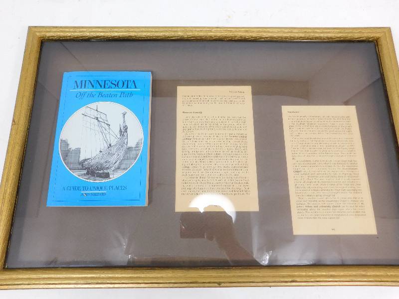 lot 26 image: Framed Vintage Article & Book