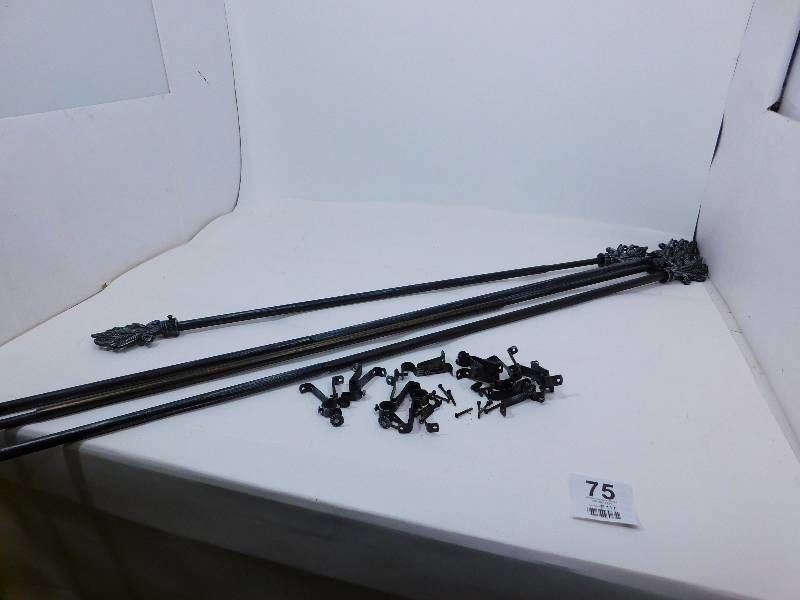 lot 75 image: Antique Ornamental Curtain Rods