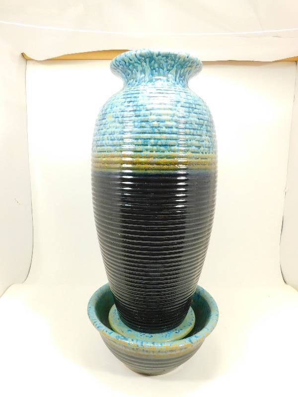 lot 121 image: Urn Shaped Ceramic Garden Water Fountain