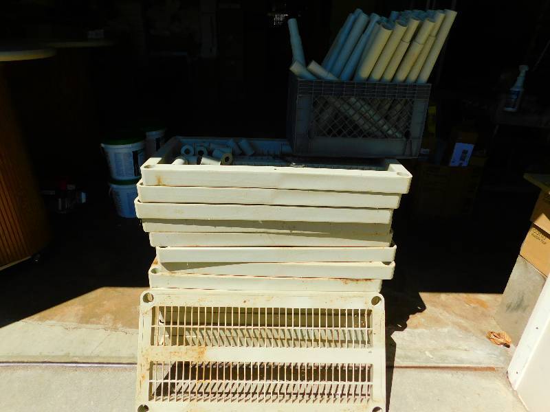 lot 102 image: Hard Plastic Stacking Shelves