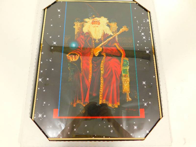 lot 116 image: Framed Paul A Morgan Poster ---- WIZARD