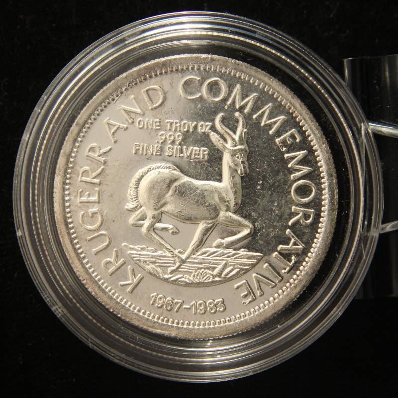 1 TROY OZ. .999 FINE SILVER 1967-1983 KRUGERRAND COMMEMORATIVE IN AIRTITE