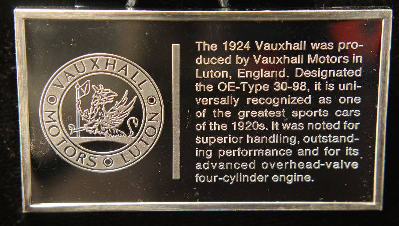 VINTAGE 1924 VAUXHAUL 1000 GRAINS (2.08 TROY OZ) STERLING SILVER BAR
