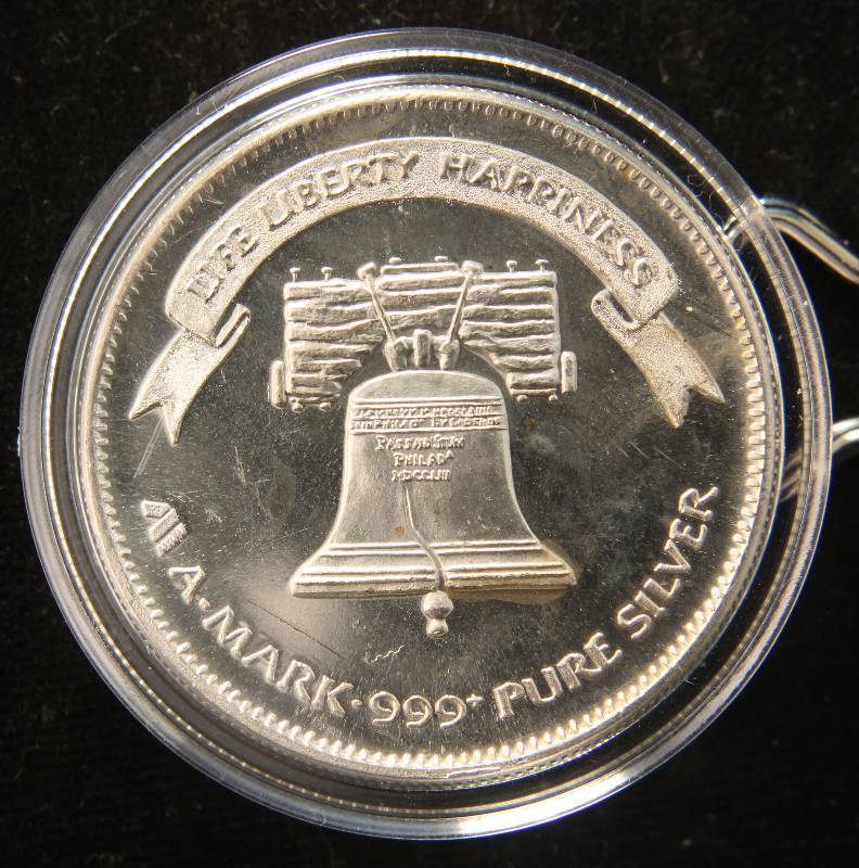 1 TROY OZ. .999 FINE SILVER 1984 A-MARK LIBERTY ROUND IN AIRTITE