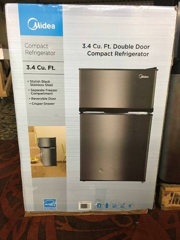 lot 111 image: Midea WHD-125FBS1 Fridge, Retail $99.99