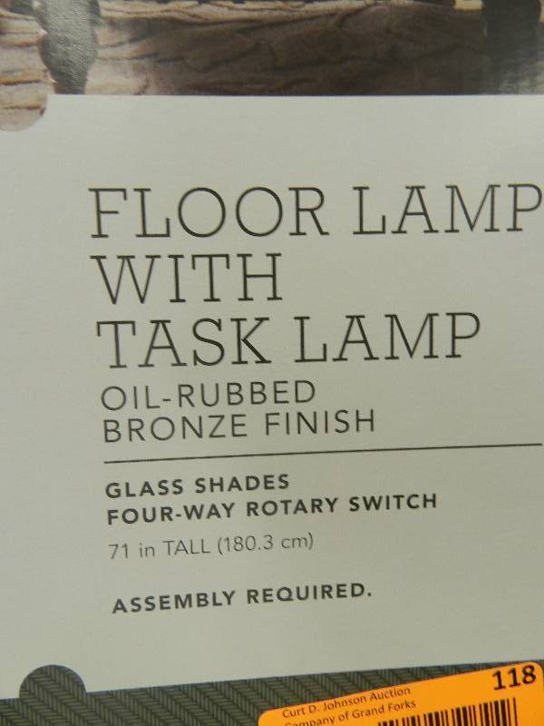 lot 108 image: THRESHOLD FLOOR LAMP WITH TASK LAMP