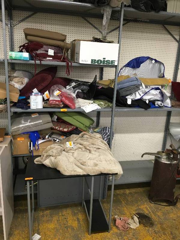 lot 135 image: Misc Clothing, Home Decor, Pillows, And ETC.