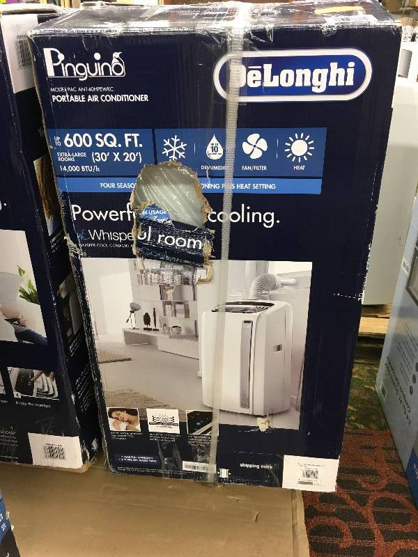 lot 136 image: Delonghi PACAN140HPEWKC Portable Air Conditioner, Retail $499.99