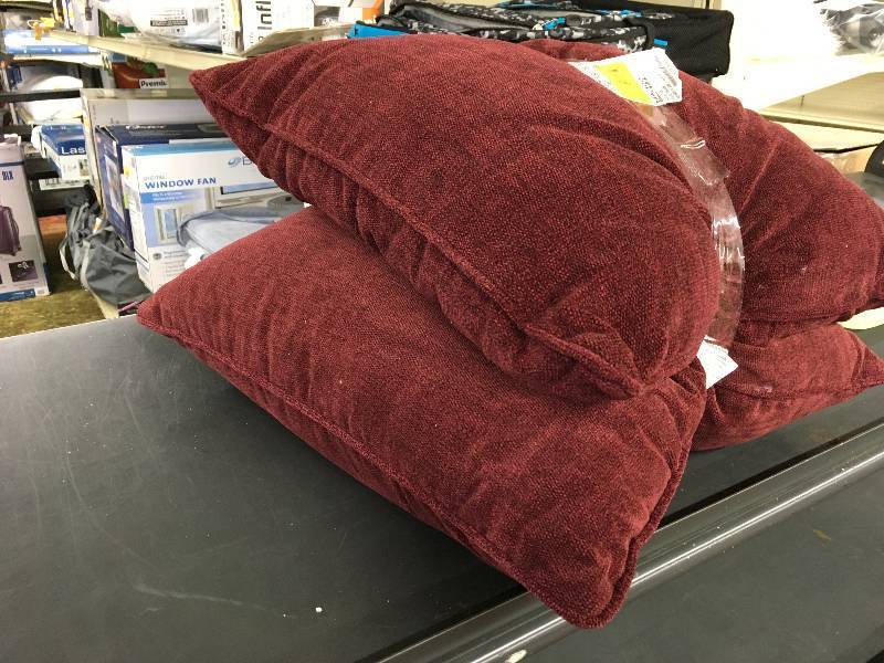 lot 298 image: TWO SUTTON PLACE DEC PILLOWS, MSRP $15.99 EACH