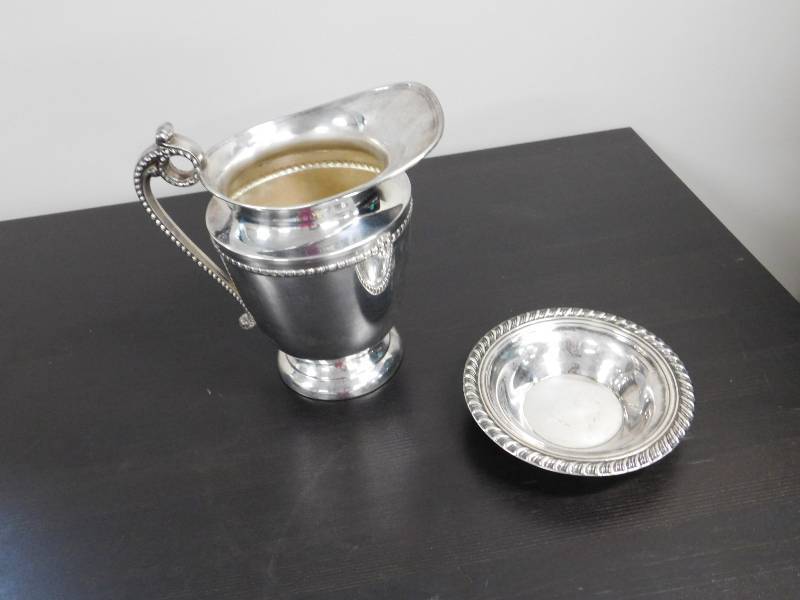 lot 40 image: Silver Pitcher & Bowl
