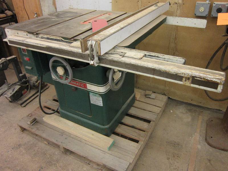 lot 8 image: Furnas Powermatic table saw, Model ...