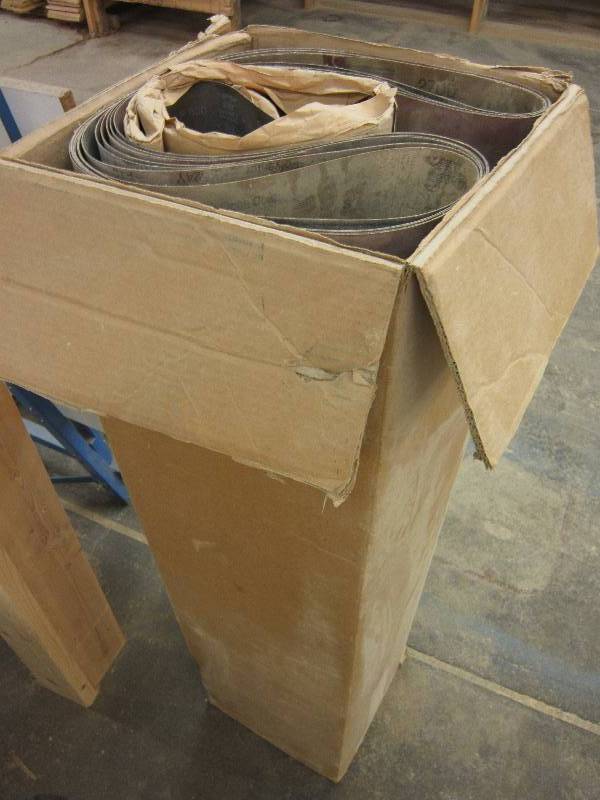lot 44 image: 52 x 75 inch sanding belts, various...