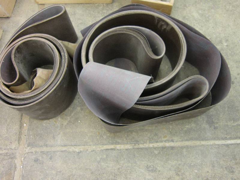 lot 45 image: Lot of 8 wide sanding belts...