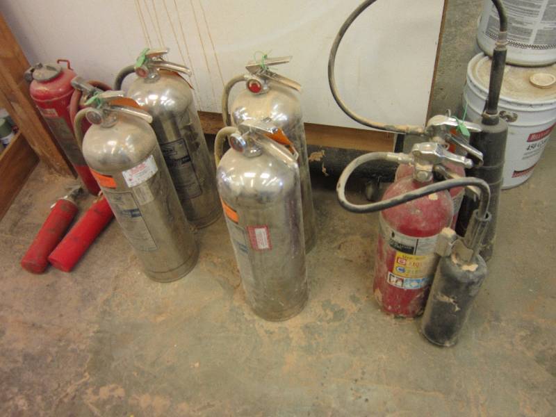 lot 136 image: Lot of fire extinguishers...
