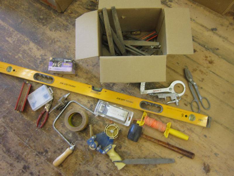 lot 144 image: Leve, files, saw, hand tools...