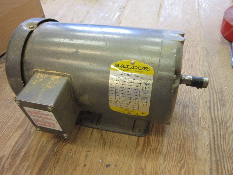 lot 152 image: Baldor 3 hp electric motor...