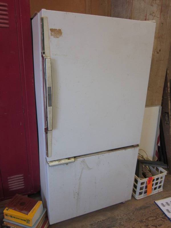 lot 156 image: Amana bottom freezer refrigerator...