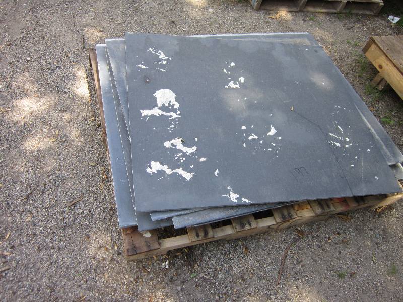 lot 197 image: Vintage slate black boards 8 sheets...