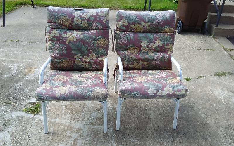 lot 5 image: 2-Chairs With Cushions