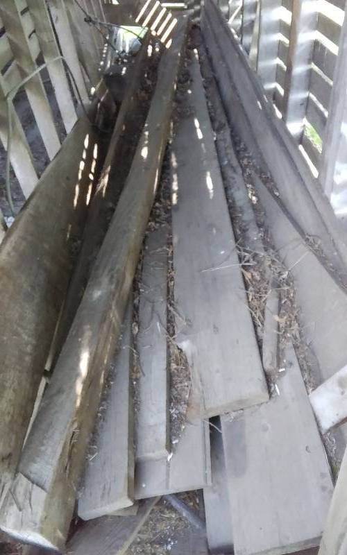 lot 8 image: Lot Of Assorted LumberBarn Boards (In Corn Crib)