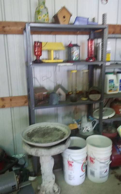 lot 42 image: Metal Shelf & Contents