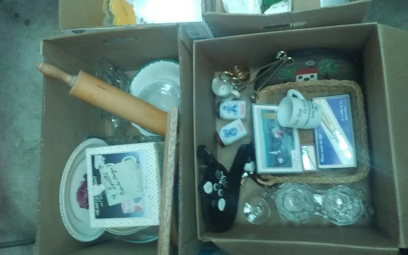 lot 89 image: 2-Boxes Lot Old Advertising Items, Glassware, Collectibles