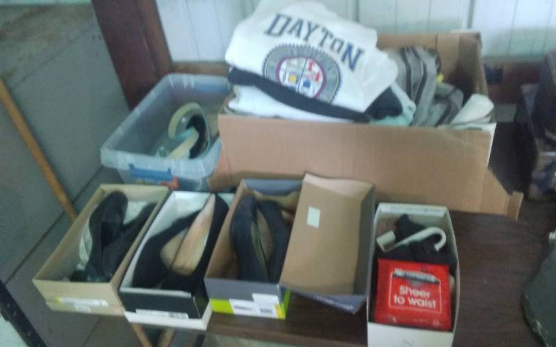 lot 100 image: 3-Pair Ladies Shoes Size 9-12, Nylons, Dresser Set, Organizers, New Drawer Liner, Misc