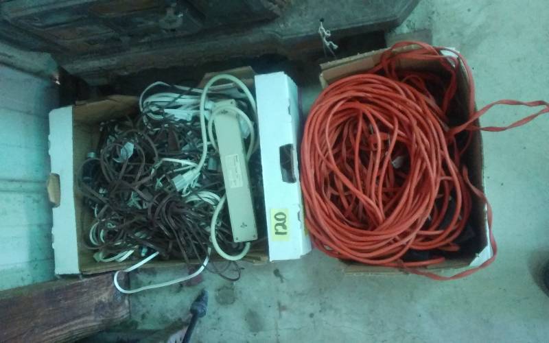lot 120 image: Lot Of Assorted Extension Cords (2-Boxes)