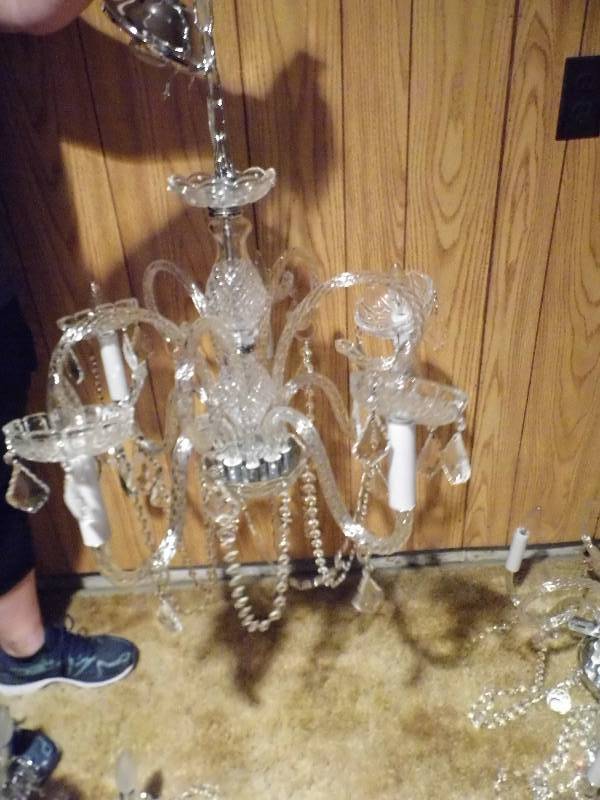 lot 50 image: Lot of 2 Acrylic Chandeliers