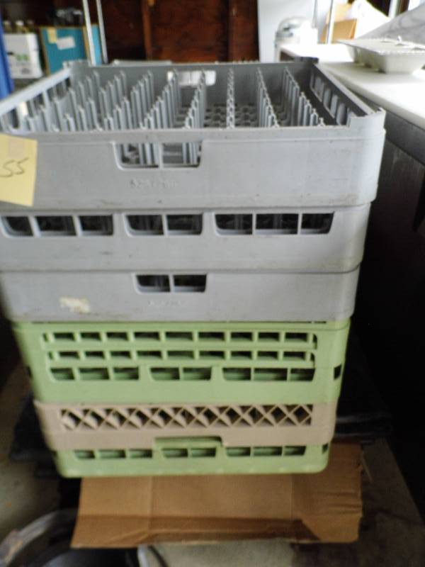 lot 55 image: Lot of 6 Plastic Dish Racks