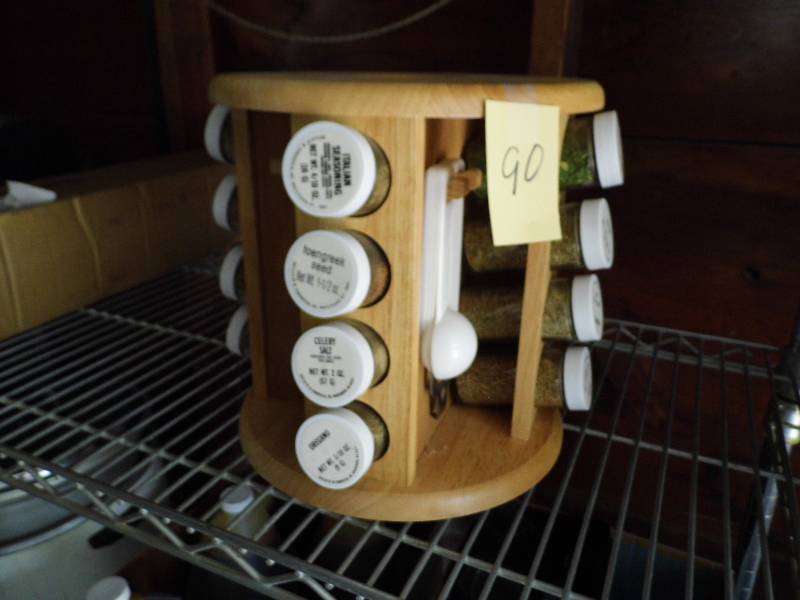 lot 90 image: Spice Rack w Unopened Spices
