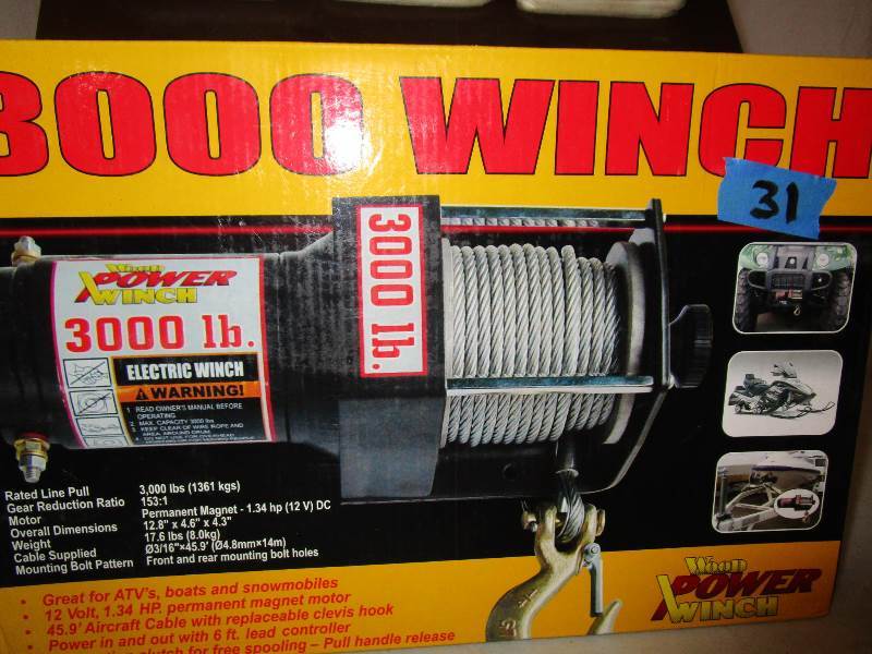 Wood Power 3000 lb Winch