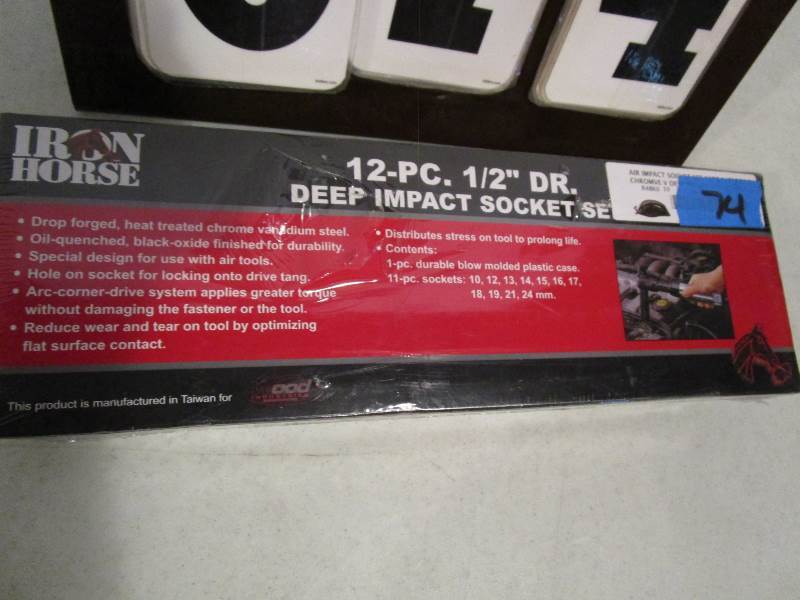 Iron Horse 12 pc Deep Impact Socket Set