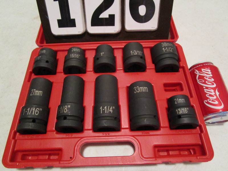King 10 Pc 1 Drive Impact Socket Set - Metric & Standard