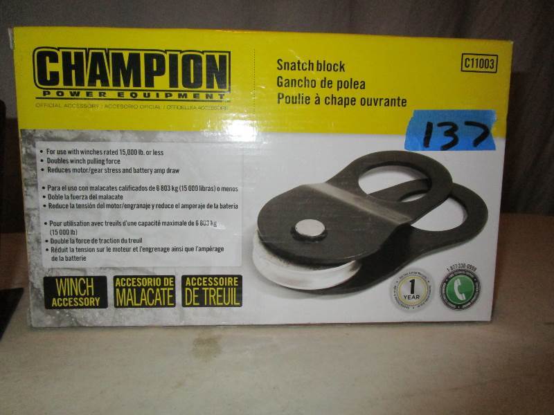 Champion Snatch Block - 15,000 lb