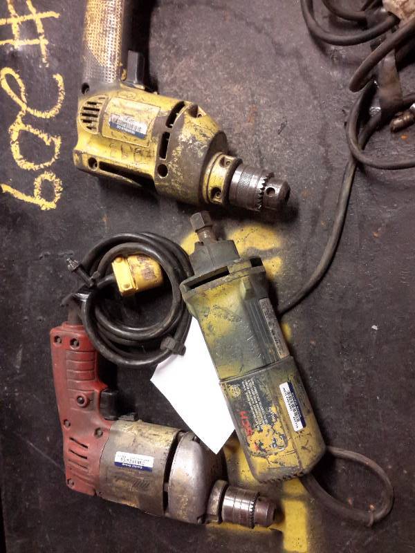 lot 44 image: 2 electric Drills and a Die Grinder