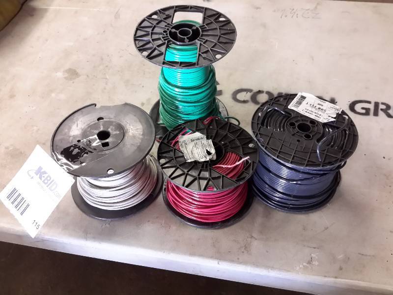 lot 115 image: Misc. Partial rolls of wire as pictured