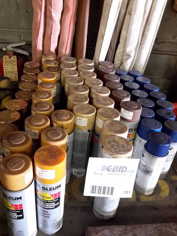 lot 121 image: Lot of Misc. Spray Paints as pictured