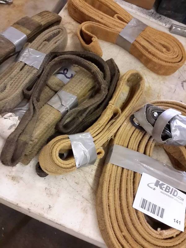 lot 141 image: Lot of misc. Sizes of Tow Ropes as pictured