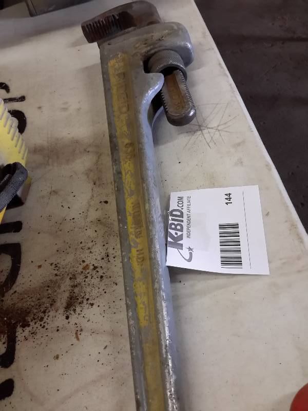 lot 144 image: RIDGID, 36 in Aluminum Pipe Wrench